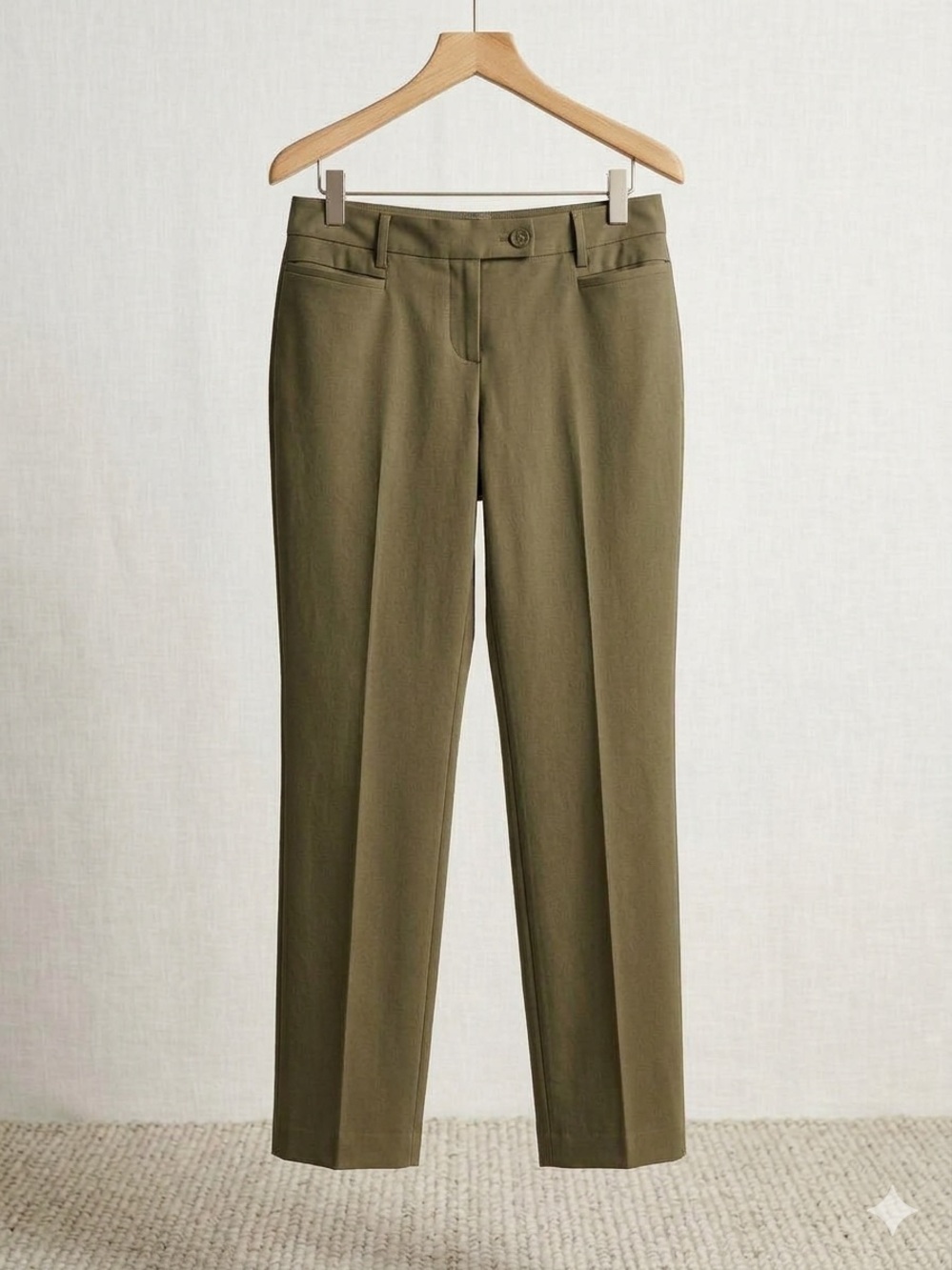 Dalia Collection Olive Straight Dress Pants